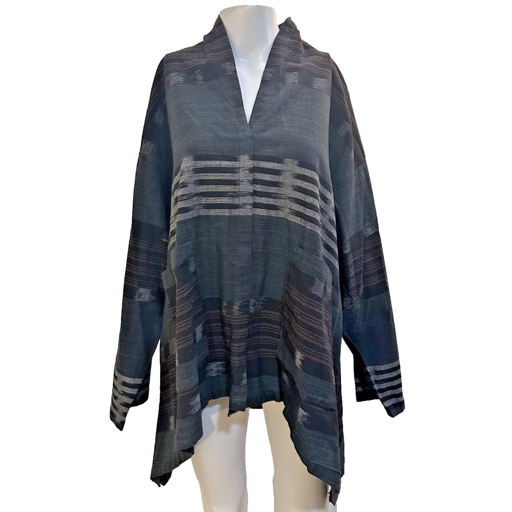 Yasuko Kurisaka Tunic One Size Cotton Lagenlook  Minimalist Oversized Asymmetric
